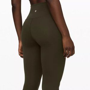 Lululemon Olive Wunder Under 21" Leggings - Size 6